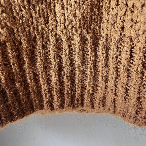 NEW!! Zara Contrasting Embroidery Cream Brown Sweater- Size S - Picture 13 of 16